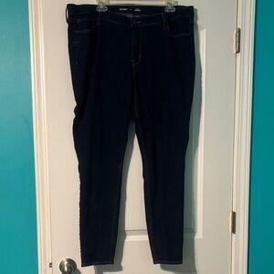 Old Navy Women's Dark Wash High Waisted Super Skinny Jeans